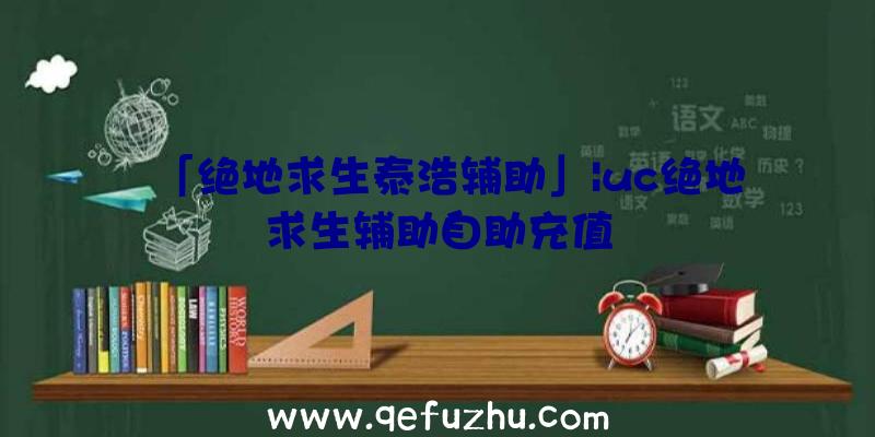 「绝地求生泰浩辅助」|uc绝地求生辅助自助充值